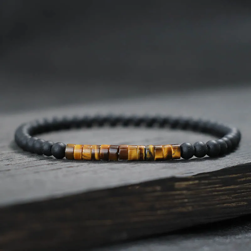 New Minimalist 4mm Bead Bracelet Unisex Emperor Onyx Small Stone Bracelet Meditation Yoga Strand Bracelet Couple Brazalete Pulsera Image 6