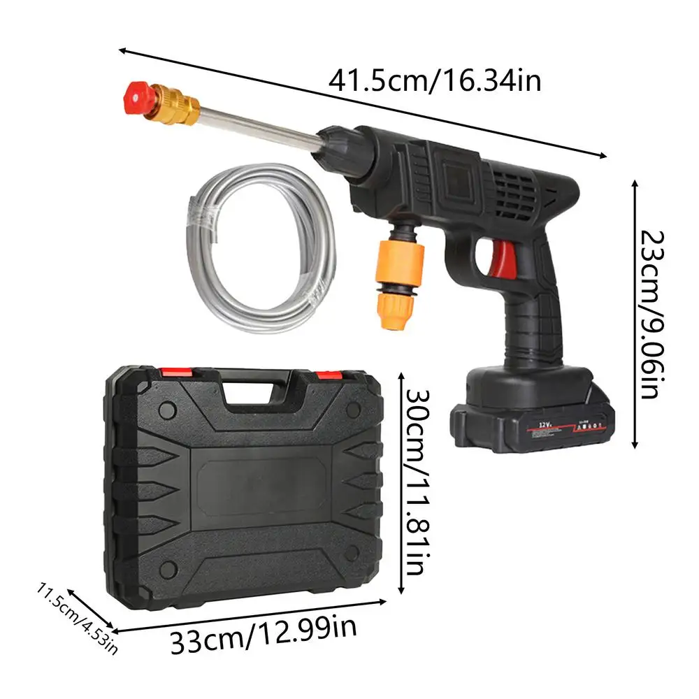 מכונת לחץ אלחוטית לניקוי גינה, מזרק מים יעיל ללחץ גבוה לשטיחים, מדרגות, פטיו, בית מסחרי