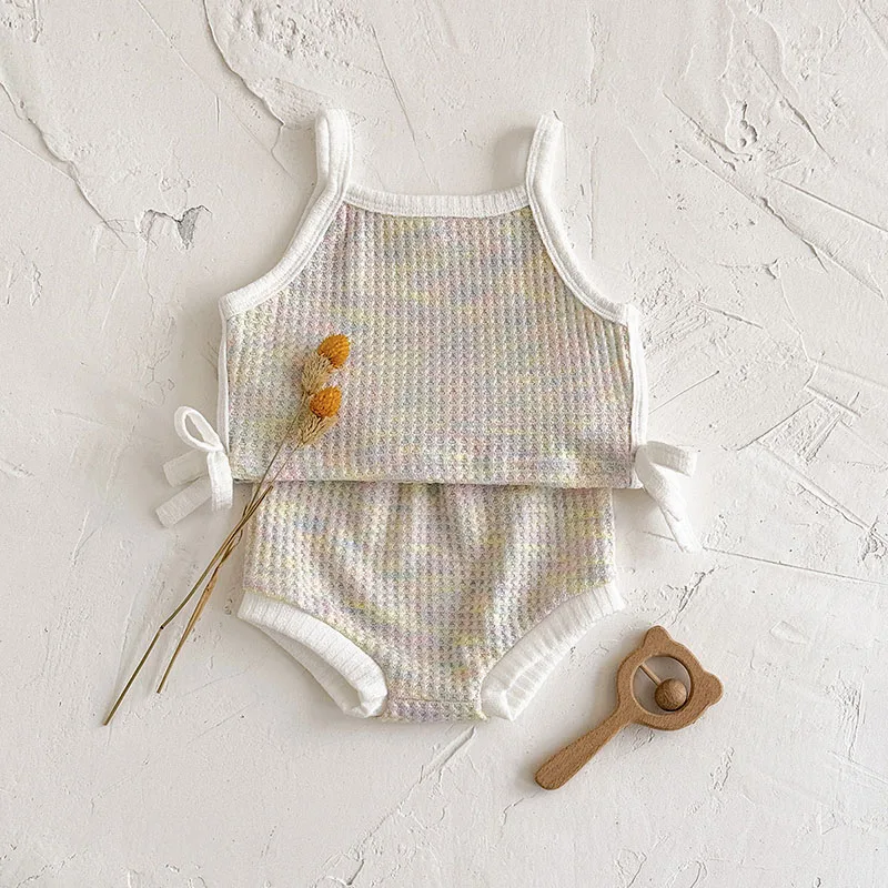 Cute Summer Baby Girls Halter Tops Bloomer Set