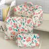 1pc/Set Pink Flower Print Makeup Bag Premium Travel Organizer Cosmetic Bag Makeup Bag Pouch Skincare Bag Toiletry Bag 1