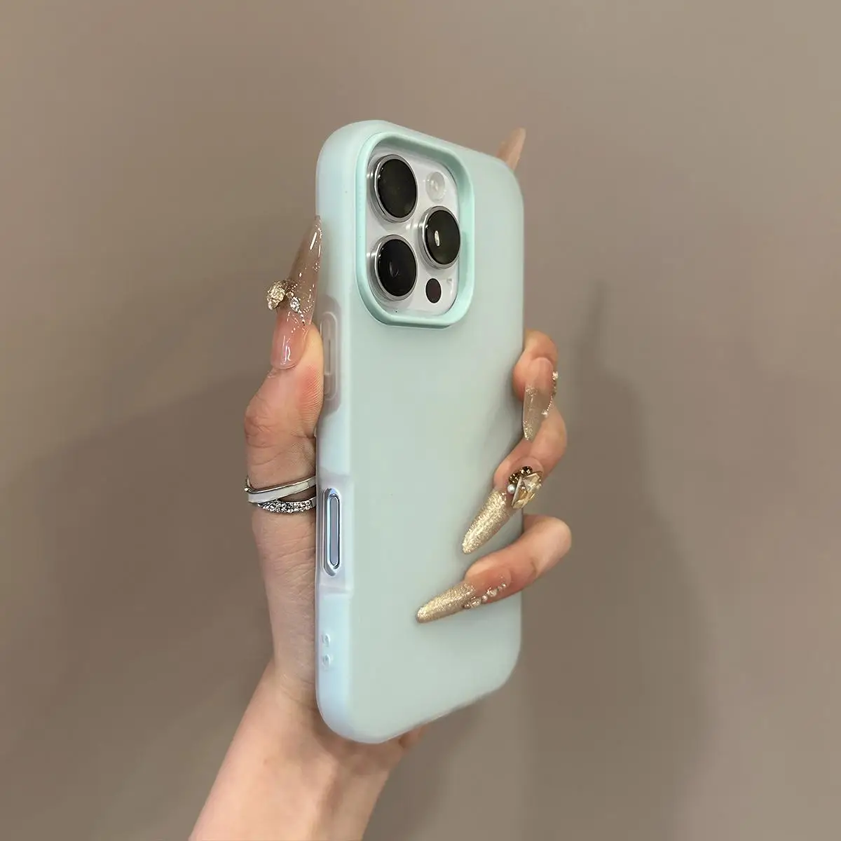 Luxury 2-in-1 Candy Color Clear Matte Phone Case - Shockproof Bumper Soft Jelly Cover