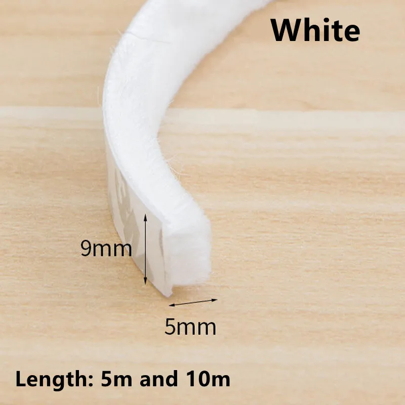 Self-Adhesive Windproof Brush Strip for Doors and Windows, Sound Insulation and Dust Protection