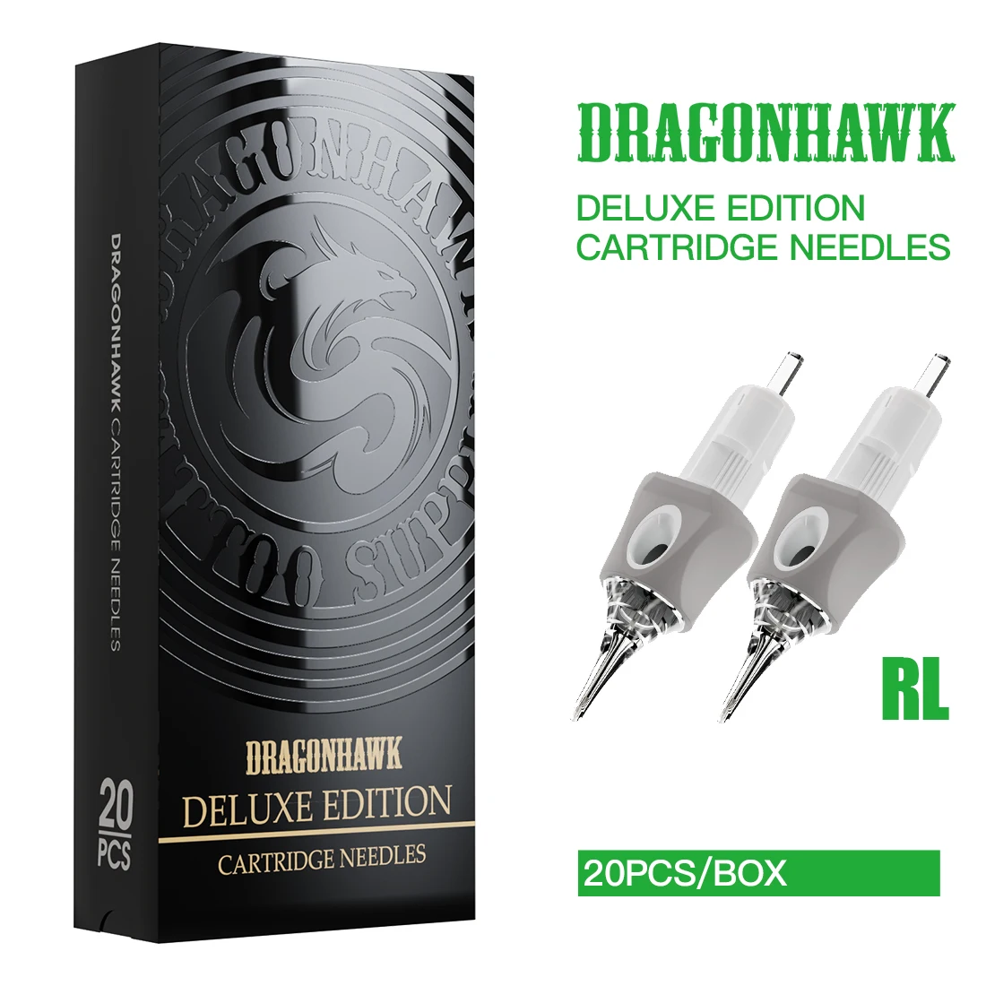 DragonhawkDeluxeTattooNeedlesCartridgeRLDisposableSterilized