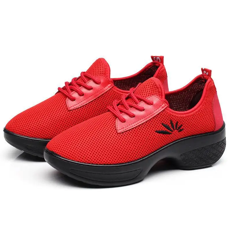 

Fashion Women Lightweight Sneakers Outdoor Sports Breathable Mesh Comfort Air Cushion Lace Up