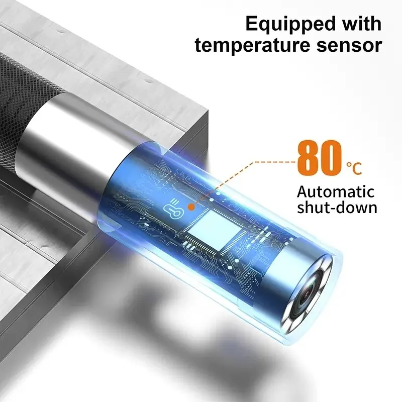 INSKAM 360&deg; Two-ways Steering Industrial Endoscope Camera 8mm 6.5mm Single&Dual Lens Inspection Borescope 5"IPS Screen For Car