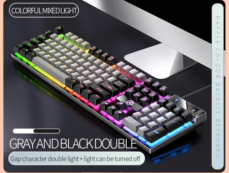 teclado cor correspondência backlit mecânica sentir computador