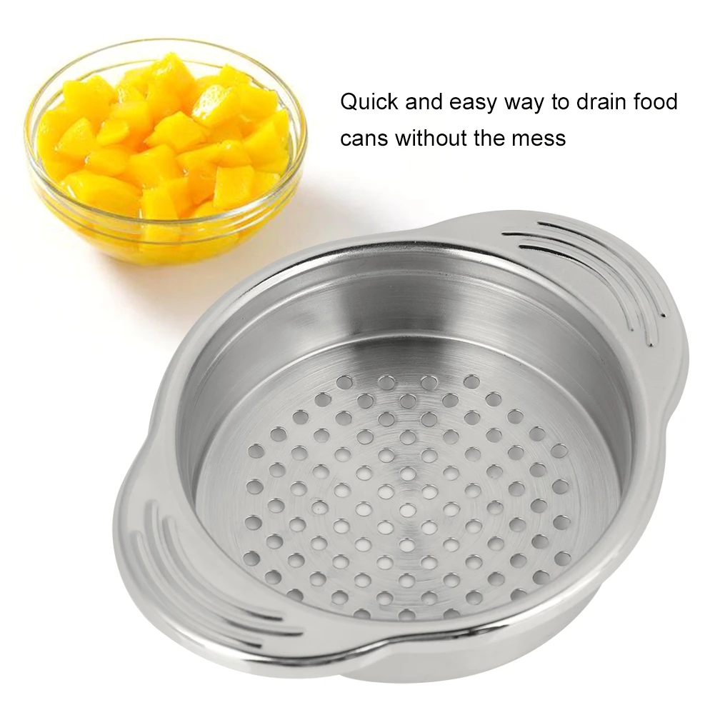 Colino per Lattine Utensili da Colino per Tonno12 × 9 × 3 1Pc Scolapiatti per Alimenti in Scatola in Acciaio Inossidabile Colino per Tonno Spremiagrumi per Tonno