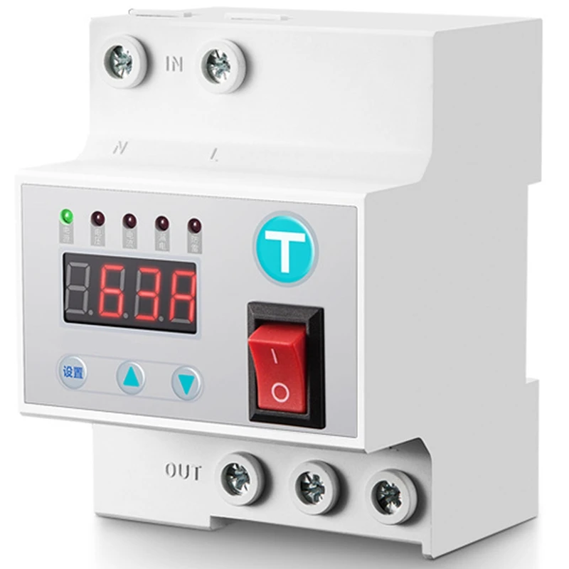 

63A Automatic Reconnection Of Circuit Breaker With Overvoltage And Undervoltage Overcurrent Leakage Protection Surge Protection