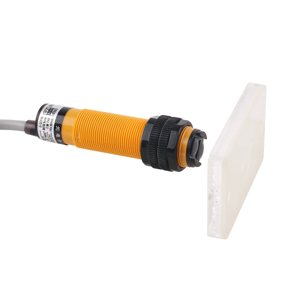 1pc m18 feedback reflexion foto elektrischer schalter sensor E3F-R2N2 r2nk r2p2 r2pk r2y1 r2y2 npn nc pnp kein durchmesser abstand 2m – Detail 3