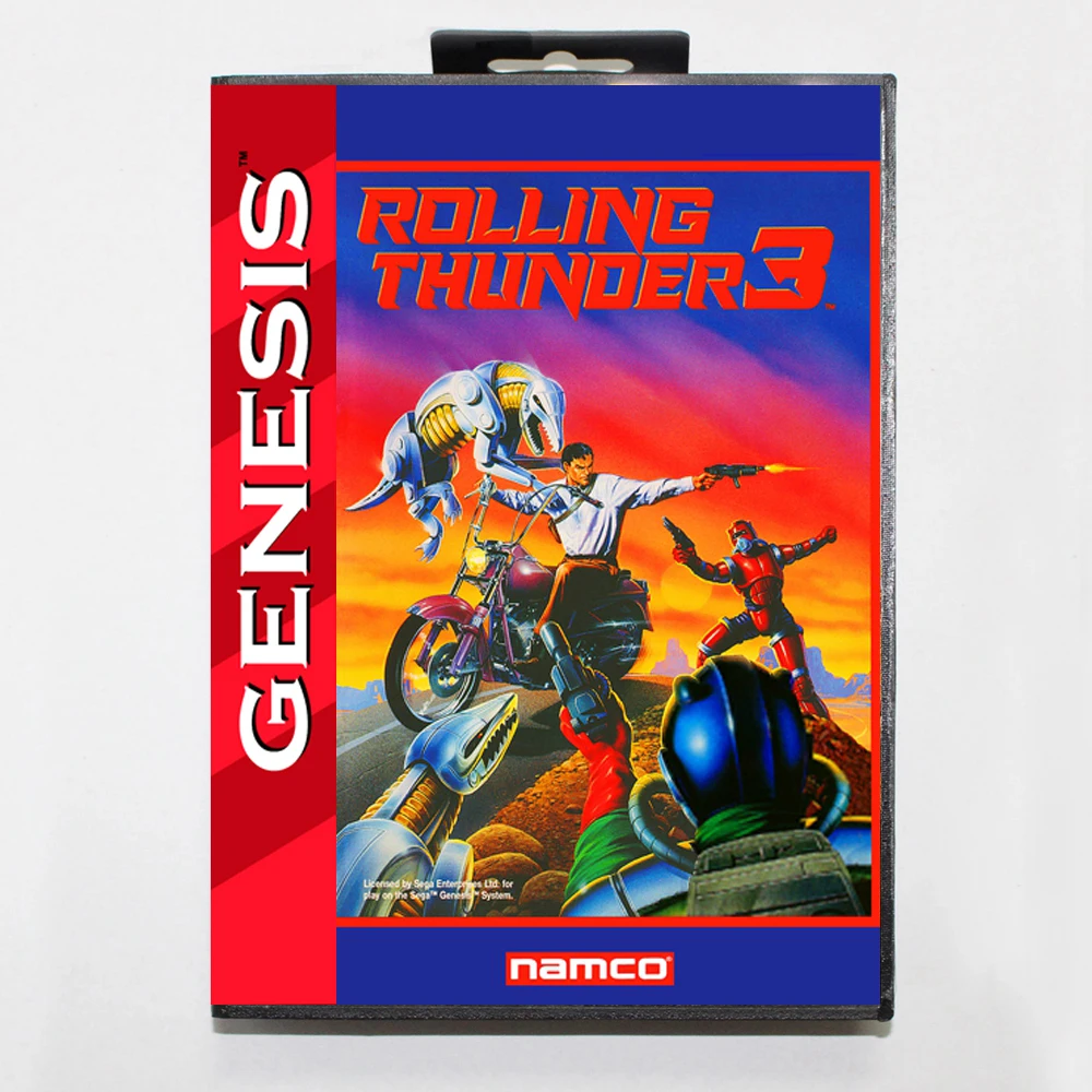 

Игровой картридж Rolling Thunder 3 MD с американской коробкой для 16-битной системы Sega Megadrive Genesis