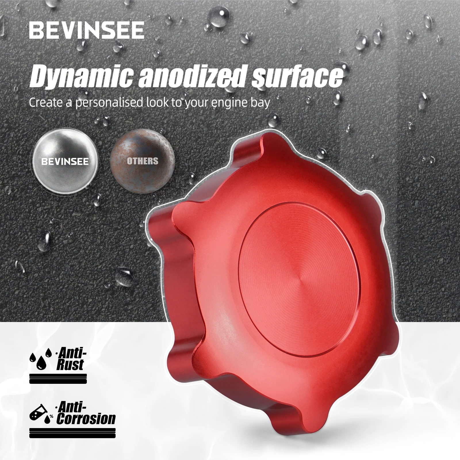 BEVINSEE M Style Oil Filler Neck Sealing Cap For BMW E46 E92 E90 E36 E39 E60 E30 E83 E53 Z4 E85 E70 11128655331 11127509328 oil filler cap