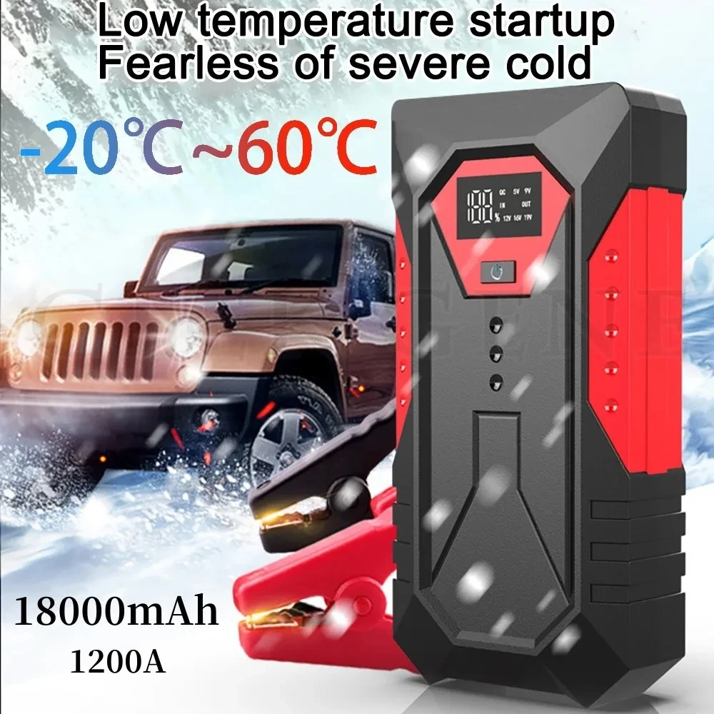 HighPower 18000mAh Car Jump Starter Power Bank Car Booster Charger 12V 1200A Starting Device Petrol Diesel Emergency Booster car jump starter jump starter