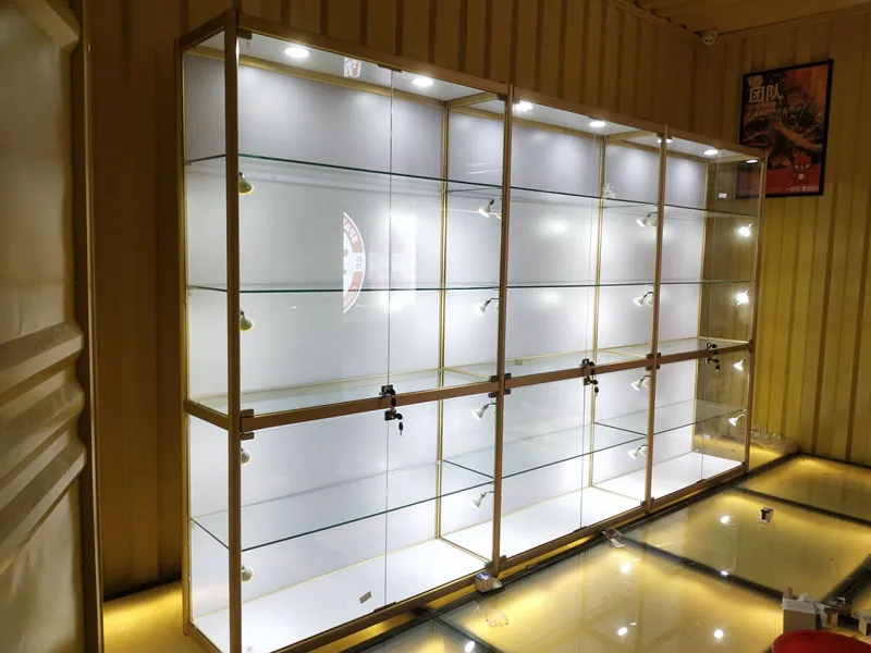 Commerical Shop aluminum alloy display cabinet hOME USE LEGO toy animation model glass display case