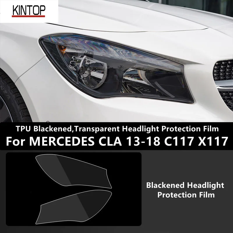 

Для MERCEDES CLA 13-18 C117 X117 ТПУ затемненная, прозрачная защитная пленка для фар, защита фары, модификация пленки