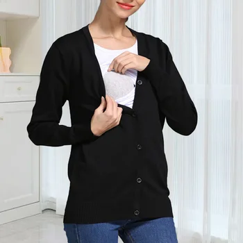 New Pregnant Women Clothes Uniform Maternity Clothes Cardigan Long Sleeve Spring Autumn Breastfeeding Clothes US Big Size