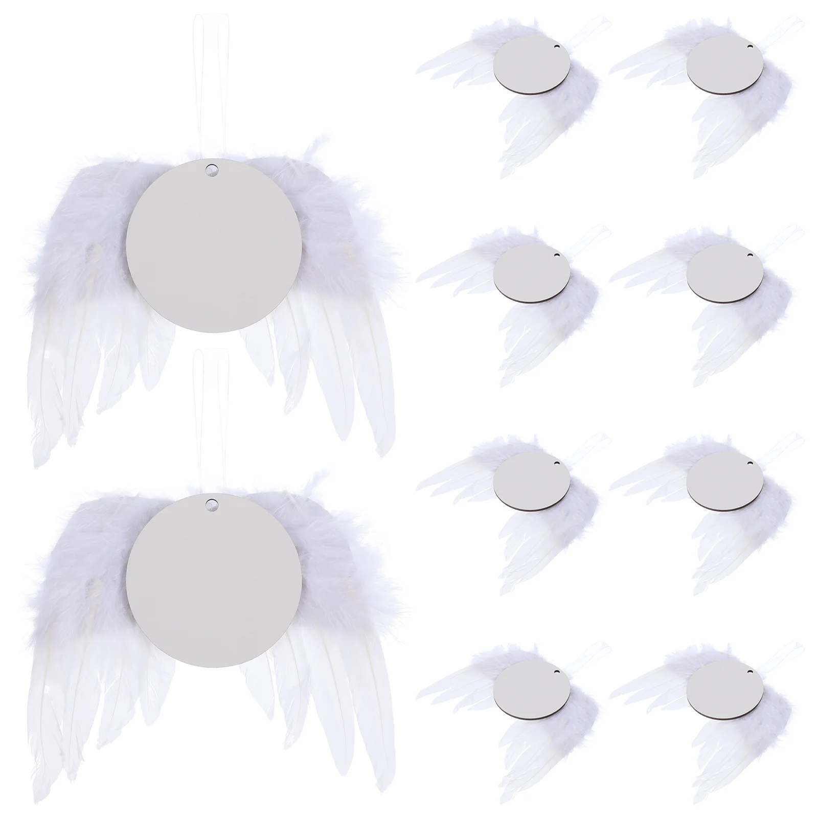 

10 Pcs Plant Decor Angel Wing Plume Pendant Christmas Wings for Crafts Xmas Tree Angels