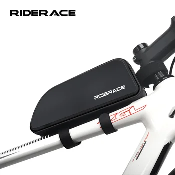 RIDERACE Borsa per tubo superiore per bicicletta impermeabile TPU MTB Borsa anteriore per manubrio per bici da ghiaia Accessori per ciclismo su strada portatili antipioggia
