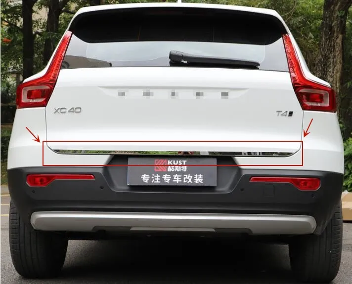 

For VOLVO XC40 2018 2019 2020 2021 2022 2023 Stainless Steel Car Rear Trunk Lid Door Trim Cover