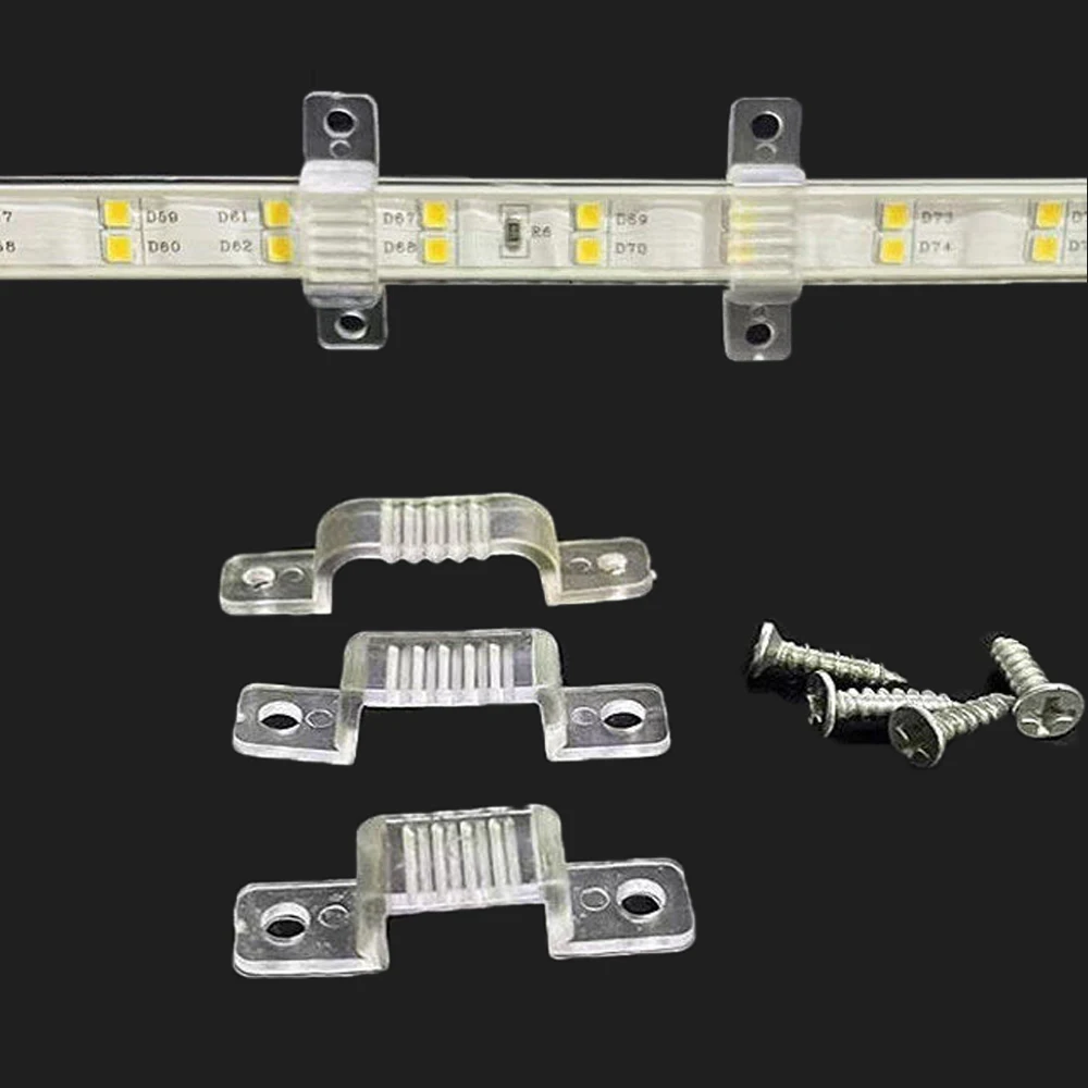 รูปสินค้า LED เทป Fix คลิปสกรู RGB Neon Led Connector Fix ผู้ถือคลิป Fixing 2835 5050 COB Strip Light หัวเข็มขัดพลาสติกอุปกรณ์เสริม