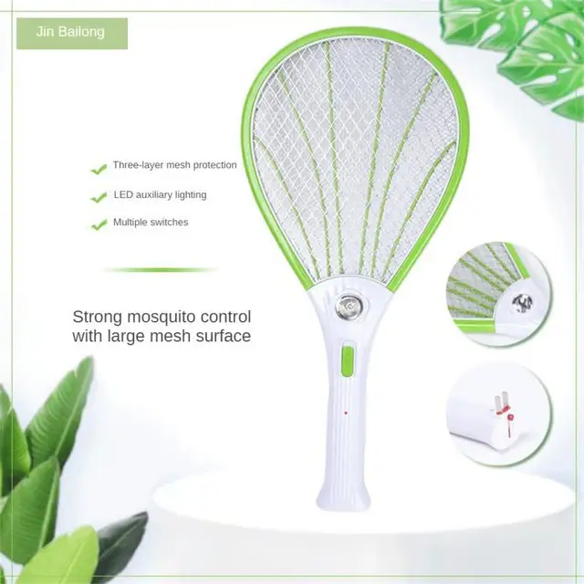 Háromrétegű Nagy Háló Szúnyoggyilkos Sokk Légy Sweter Anti-Elektromos Abs Elektromos Szúnyog Swatter Instant - Image 2