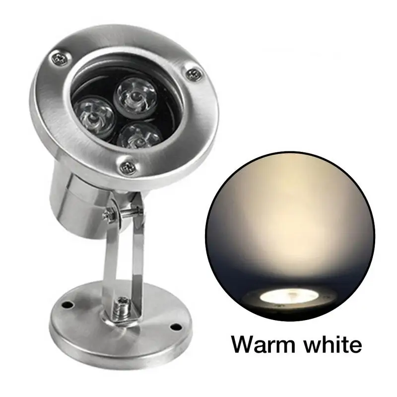 

Stainless Steel Anti-corrosion Floodlight Lamp IP68 Waterproof RGB LED Underwater Light For Fountain Aquarium Swimming Pool 12V