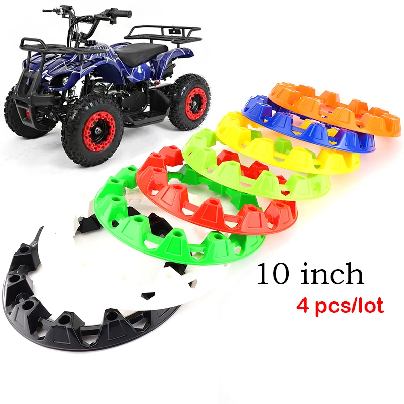 4pcs 10-inch ATV Wheel Trim Hub Protection Decor Rim Cap Universal Vehicle All Terrain wheel Plastic Cover 10 inch wheels atv wheel cover