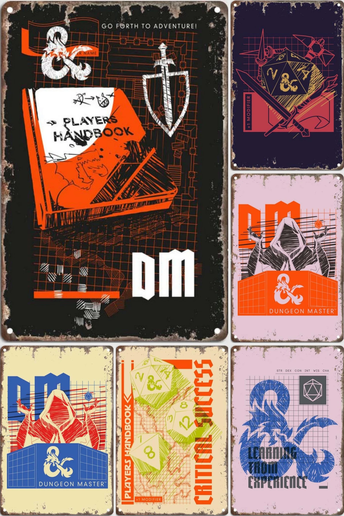 

Pen & Paper Room Decorations for Men Pub Club Decoration Wall Decor Man Cave Tin Plaque Retro Metal Sign Poster Vintage Home Art