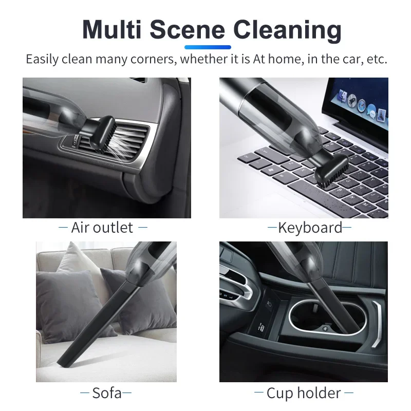 Wireless Car Vacuum High Suction Handheld Portable