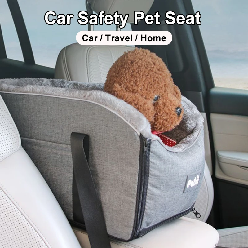 

Portable Pet Dog Car Seat Central Control Nonslip Dog Carriers Safety Car Armrest Box Kennel Dog Bed For Small Dogs Cat Travel