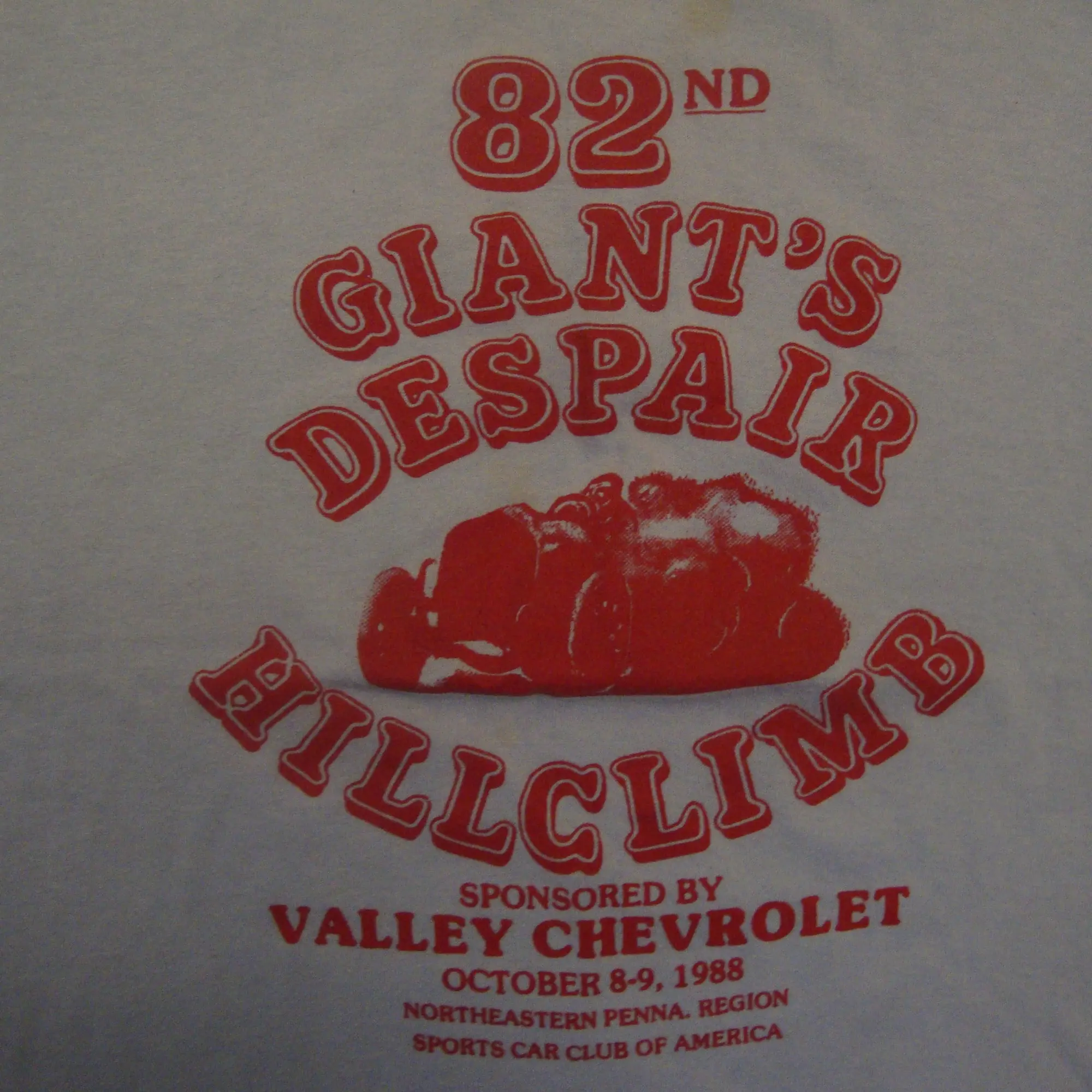 Vintage 80'S 82Nd Giants Disperse Hillclimb Blue T Shirt Taglia S