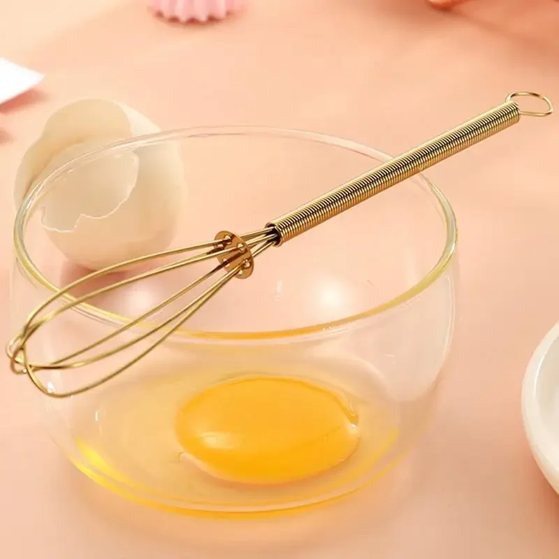1pc Kitchen Egg Whisk Stainless Steel Manual Mini Egg Beater Baking Whisk for Blending Tools Accessories Baking Tool