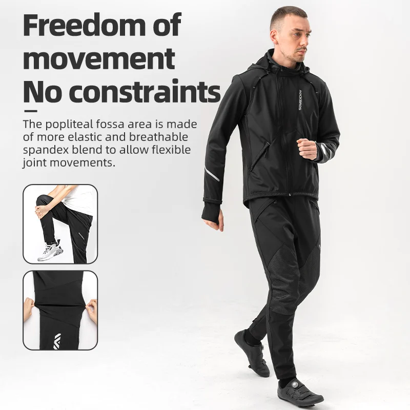 Cycling Bib Pants Winter Bicycle Pants Windproof Keep Warmer Reflective Unisex Sports MTB Road