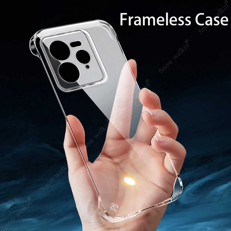 Frameless Slim Transparent Plastic Hard Case Back Cover