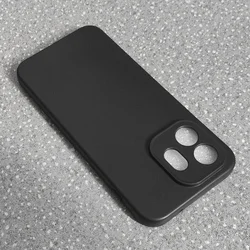 Sleek Black Matte Silicone TPU Case - Soft Slim Protective Back Cover for OnePlus 15T (Black)