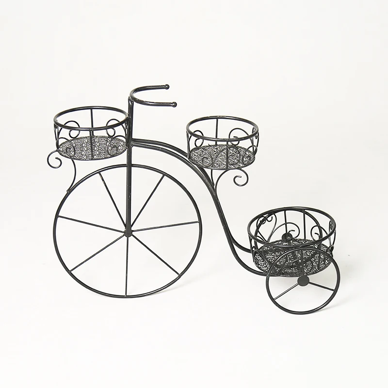 Modern Flower Pot Cart Holder Tricycle Plant Stand Ideal for Home Garden Decor Plant Holder