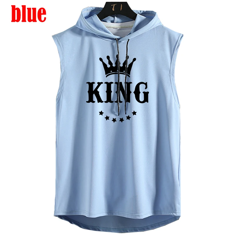 Canotta Uomo Con Cappuccio | Fitness E Palestra | Tasche | Cotone Elasticizzato