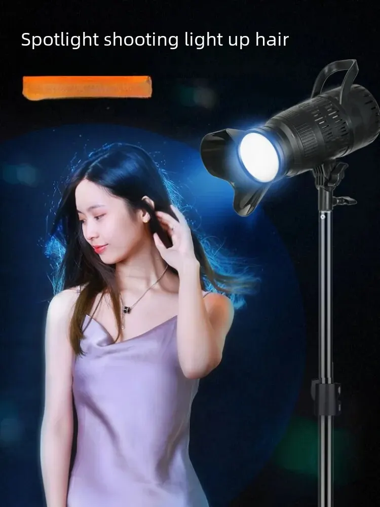 조절식 헤어 타이 필 라이트 라이브 방송 룸 프리젠터 배경 조명, 소녀 수집 스포트라이트 백라이트 휠, 110V