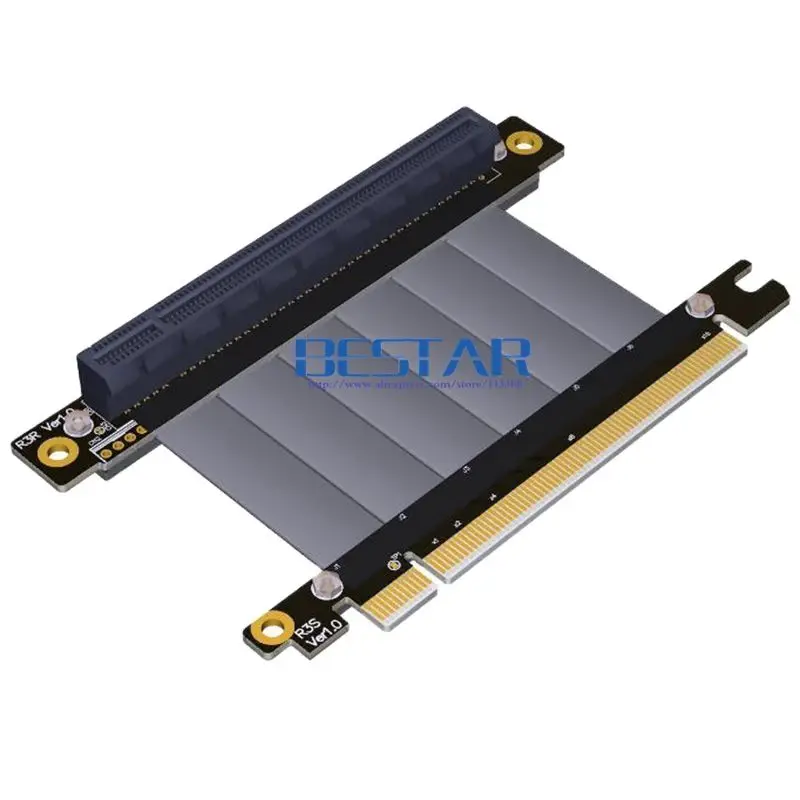 Projeto Cotovelo Gen3.0 Pci-e 16x para 16×3.0 Riser Cabo 5cm 10cm 20cm 30cm 40cm 50 Centímetros Extensor Pci-express Pcie X16 Ângulo Direito