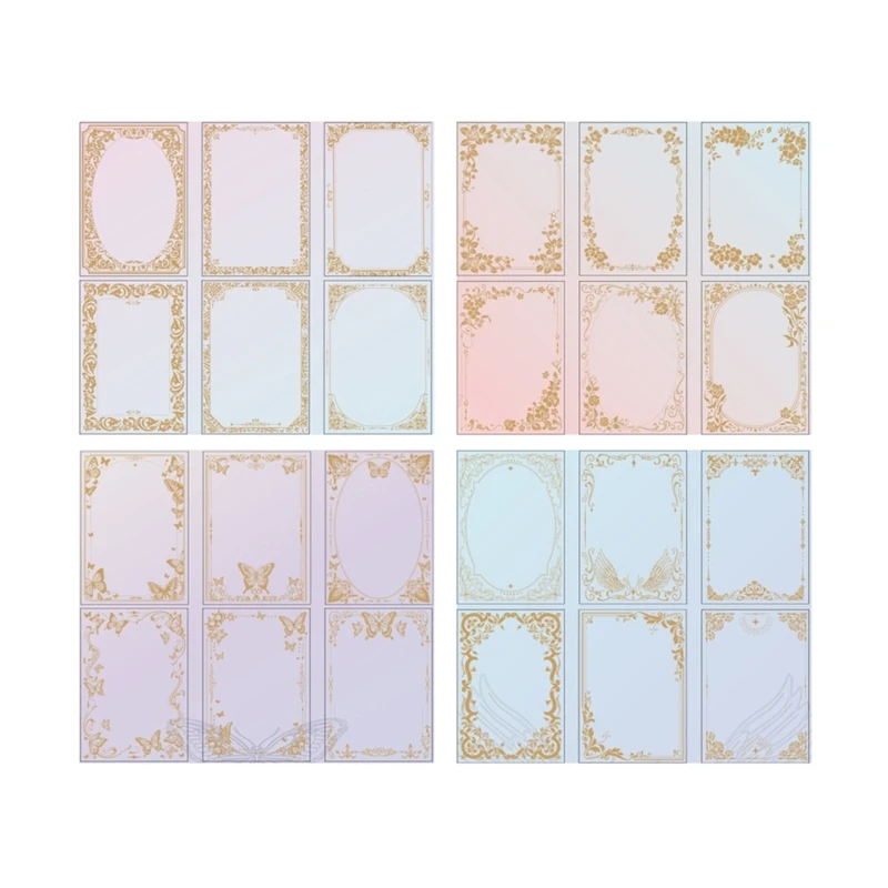 

ПВХ Прозрачные лазерные наклейки для скрапбукинга рамка Декоративные наклейки аксессуары Guka Y3NC