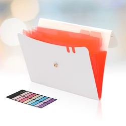 A4 Accordion File Organizer, 7-Pocket Expanding Document Folder for School and Office Supplies (White)