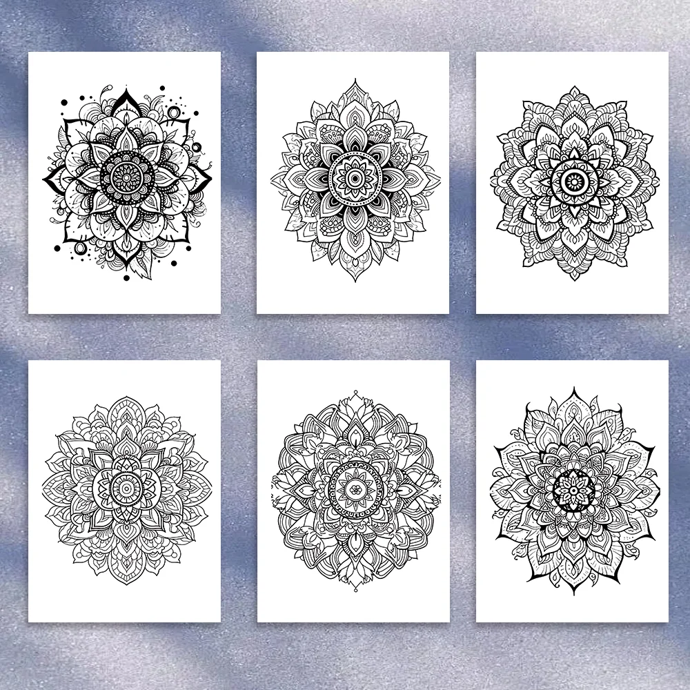 1pc, Mandala Coloring Book, Teenagers Coloring Book, 30 Different Patterns, 100gsm Thick Paper, Stress Relief, Birthday Gift 5