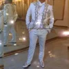 Exclusive Suits Men For Wedding Tailor-Made Sparkly Embroidered Prom Blazer Groom Wear Tuxedo Male Fashion 3 Pieces Set Clothing 2