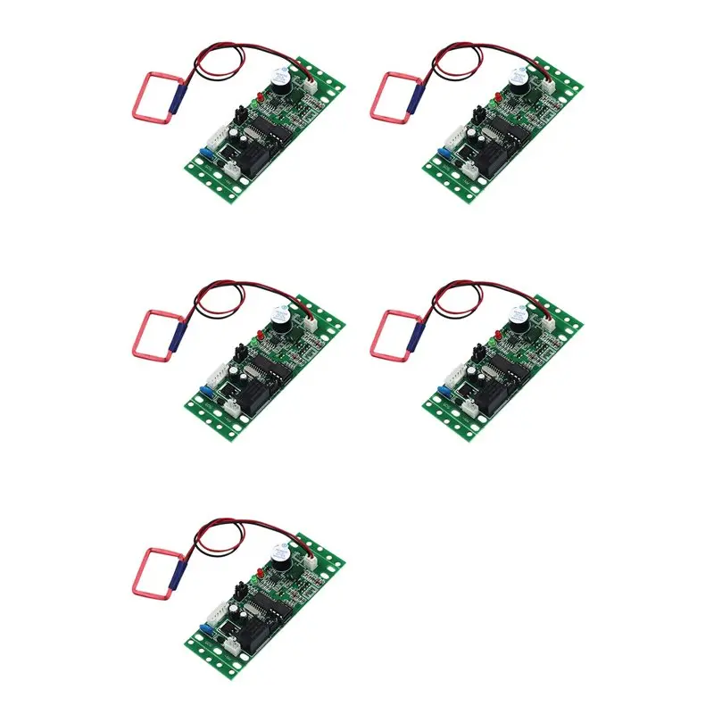 【공개】5X RFID 내장 제어 모듈, 인터콤 액세스, 엘리베이터 액세스 제어 9-30V DC 전원 액세스 컨트롤러 모듈 ID 모듈