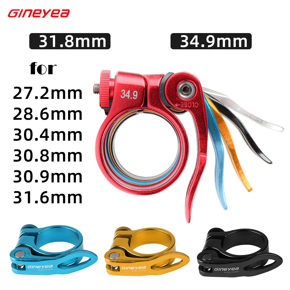 Quick Release Bicycle Seatpost Clamp Aluminum 31 8 34 9mm For - View #5