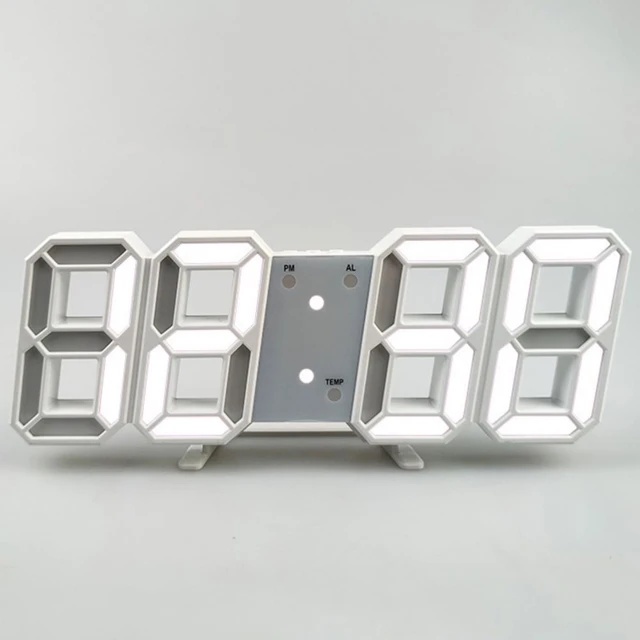 3D LED Digital Uhr wand deco Glowing Nacht Modus Einstellbare Elektronische  Tisch Uhr Wanduhr dekoration wohnzimmer LED Uhr - AliExpress