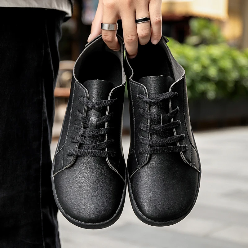 Waterproof Zero Lift Shoes Barefoot Shoes For Men Wide Toe Box