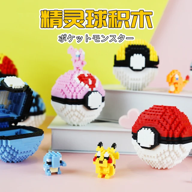 Diamond Building Blocks Pokemon  Pokemon Diamond Building Mini - Cartoon  Anime Ball - Aliexpress