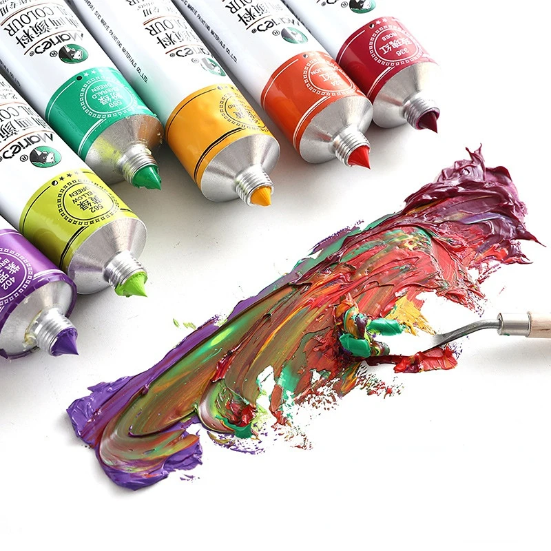 50ML Oil Painting Single Aluminum Tube Loaded Students Art Creation Drawing Special Multi-color Odor Free Art Pigment oil paint