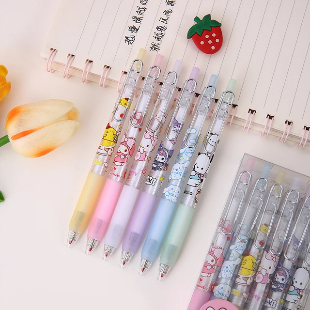 4Psc Set Sanrio Hello Kitty Gel Pens Girls Stationery Bulk Press Fountain  Pen Kawaii Pink Student Dedicated Pen School Supplies - AliExpress