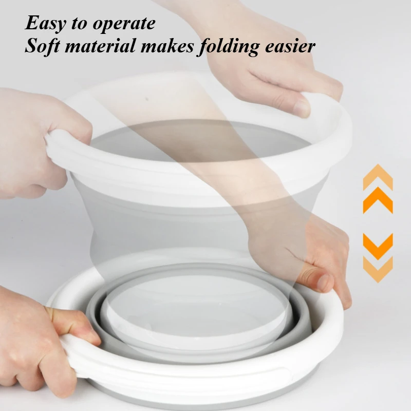5L Collapsible Bucket Portable Folding Water Bucket Car Washing Fishing Household Plastic Travel Outdoor Camping
